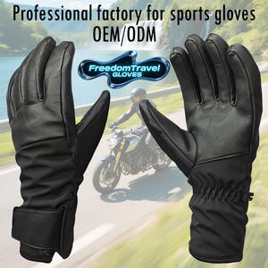 Всепогодные мотоциклетные перчатки из козьей кожи с полным покрытием пальцев, водонепроницаемые, с защитой от УФ-излучения, утеплителем Primaloft для активного отдыха и катания на лыжах - Product Image 2