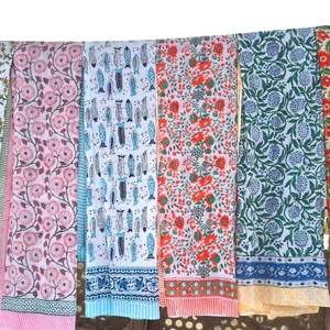 Sarong en coton imprimé à la main, léger, pour la plage, fabriqué en Inde, imprimé au bloc, paréo d'été - Product Image 1