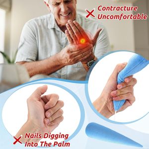 Coussin de préhension en forme de carotte bleu, portable, pour l'exercice des doigts et le massage bien-être - Product Image 2