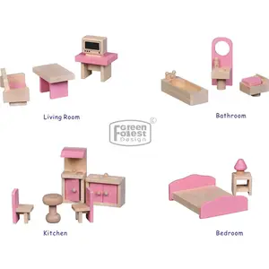 Miniature Doll Furniture Dollhouse Wooden 1 12 Scale 1/6 Scale Unisex Educational Toy Wooden Doll House For 20 Inch Doll 1000 3+