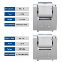 Nouvelle machine à mélanger la farine électrique entièrement automatique de qualité commerciale, 15 kg, 25/50/75 kg, bol en acier inoxydable de qualité alimentaire, restaurant