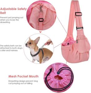 Sac à main personnalisé pour chien avec ouverture en maille et cordon de serrage à fond dur avec poches zippées pour chiot chat sac à bandoulière pour chien - Product Image 4