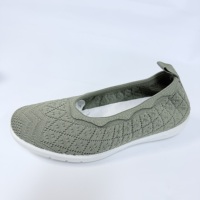 Chaussures plates à enfiler en maille respirante avec col à volants ondulés, semelle légère et souple, pour la marche quotidienne, baskets décontractées pour femmes