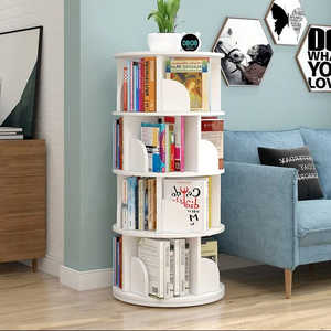 Top Sale Wear-Resistant Wall-Leaning <strong>Children</strong> <strong>S</strong> Desktop Storage Cabinet Wooden Rotational Bookshelf - Product Image 5