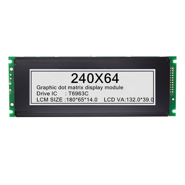 240x64 T6963C Graphics Lcd Display Module Color Screen Display Module