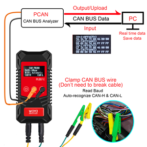 Probador de CAN BUS WOYO PL007 E Edición Ingeniero Sin Cortar Cables, Identifica CAN-High y CAN-Low Automáticamente - Product Image 4
