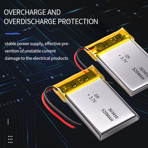 Оптовая продажа 303450 аккумуляторная батарея <span class=keywords><strong>3</strong></span>,7 v li-polymer lipo батарея 520mah 303450 литий-полимерный аккумулятор - Product Image 4