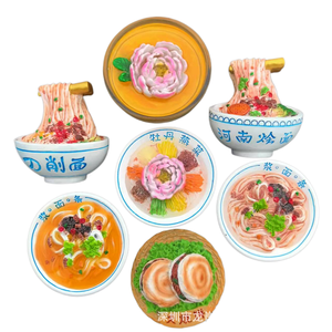 Yijia luoyang จานกลืนแช่แข็ง<span class=keywords><strong>อา</strong></span>หารพิเศษเล่นเรซิ่นตู้เย็นสติ๊กเกอร์ก๋วยเตี๋ยวเส้นสามชิ้นตัด - Product Image 1