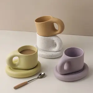 Nordische Art ins mollige Tasse Kaffeetasse Keramik becher Geschenkset matsch ige Tasse