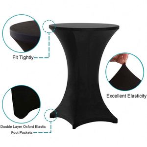 Housse de table GoldFlag HLY-TC001 pour événements, 60x110cm, noire, personnalisable, extensible, simple, portable, imprimable, tissu de haute qualité, économique, rapide - Product Image 3