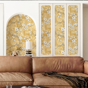 Papier peint auto-adhésif épaissi style chinois motif branche d'<span class=keywords><strong>arbre</strong></span> pour mur de fond de chambre à coucher, idéal pour hôtels et maisons d'hôtes - Product Image 2