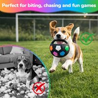 Jouet de football pour chien durable, jouet à mâcher interactif, jouet de tirage et de ramassage, jouet pour animaux de compagnie pour le nettoyage des dents