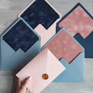 Various Colors Wholesale <b>Small</b> MOQ Handmade Paper Envelopes with Velvet Lining - Product Image 4
