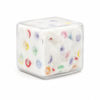 Jouet anti-stress en forme de cube multicolore de 5,5 cm, fait main, rempli, mini décorations, jouet sensoriel pour filles Sobeno