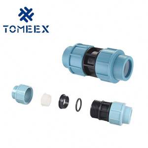 Adaptateur femelle en PP PE, tête circulaire polie, moulage par <span class=keywords><strong>injection</strong></span>, raccords en PEHD <span class=keywords><strong>pour</strong></span> l'irrigation et l'alimentation en eau - Product Image 1