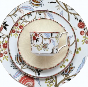 Hotel Restaurant Model Room Set Table Bone China Tableware Dinner Plate Ceramic Steak Plate Coffee suit Pastry Plate <b>Tea</b> Set - Product Image 5