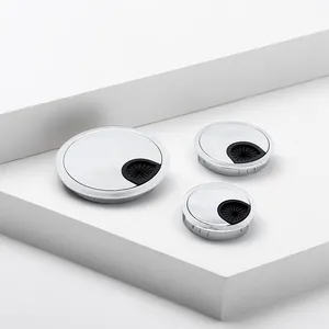 Hardware Zinc alloy 60mm Cover Computer Desk Wire Hole Organizer Grommet Table Round Cable box