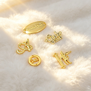 New Design 3D Metal Logo Plate Brass Engraved Metal Label Vintage Metal Badge for Jewelry Leather Craft - Product Image 4