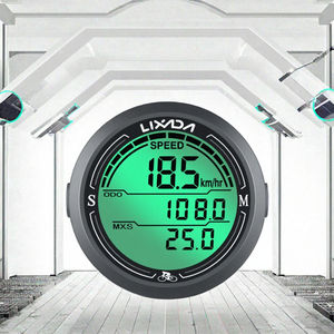 Compteur de vitesse numérique filaire pour vélo Ordinateur de vélo de forme ronde étanche Écran rétroéclairé Odomètre de cycle - Product Image 3