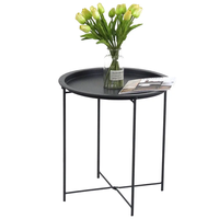 Table d'appoint moderne en métal détachable petite Table d'appoint pour salon chambre Table basse avec plateau en fer