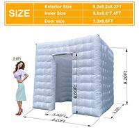 Club gonflable personnalisé pour événements en plein air avec lumières, photomaton gonflable, tente de discothèque gonflable en PVC, structure en cube