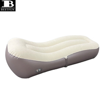 Matelas gonflable floqué à un clic avec pompe intégrée et batterie externe – Canapé portable pour pique-nique en extérieur, balcon, terrasse