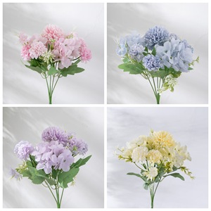Bouquet d'hortensias artificiels CallaFloral bleu et blanc, décoration de mariage, fleurs faites à la main pour la décoration de la maison - Product Image 3