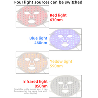 Masque facial LED portable en silicone à lumière rouge 630 nm, multi-longueurs d'onde, idéal pour les voyages, vente en gros usine - Offre Spéciale