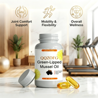 Cápsulas de Aceite de Mejillón Verde de Marca Privada para Adultos, Alta Potencia, Apoyo para Articulaciones y Piel, Sin OMG, Vegano, Solución de Fábrica OEM