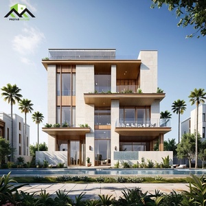 Villa moderna de acero con paredes de vidrio y espacio exterior para vivir al aire libre con piscina - Product Image 6