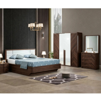 Meubles de chambre à coucher modernes et écologiques, multifonctionnels, en mélamine, résistants à l'humidité, en MDF, avec rangement, lit king-size, lit queen-size, lit double