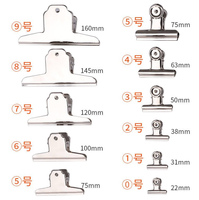 Artecho – Lot de 3 pinces Bulldog rondes en acier inoxydable pour papeterie, 22 mm, capacité 75 feuilles – Vente en gros pour l'organisation de la maison