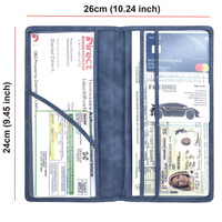 Logo personnalisé livret en cuir PU porte-documents de véhicule automobile porte-carte d'immatriculation et d'assurance de voiture avec fermeture magnétique