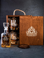 Personnalisable Antique Pin Bois Whisky Sobering Kit Jolis Pots Polis Antiquités avec Décor Classique Noël Cuisine Utilisation Cadeau