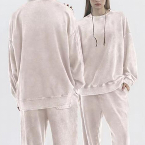 Felpa retrò girocollo in poliestere/cotone lavato con <span class=keywords><strong>stampa</strong></span> digitale, vestibilità ampia <span class=keywords><strong>senza</strong></span> tasche - Product Image 4