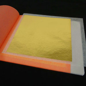 Feuilles <span class=keywords><strong>d</strong></span>'<span class=keywords><strong>or</strong></span> véritable 23 carats pour l'art, 8 x 8 cm, 25 feuilles par carnet, pour dorure, pâtisserie, <span class=keywords><strong>or</strong></span> comestible, <span class=keywords><strong>d</strong></span>écoration de gâteaux - Product Image 4