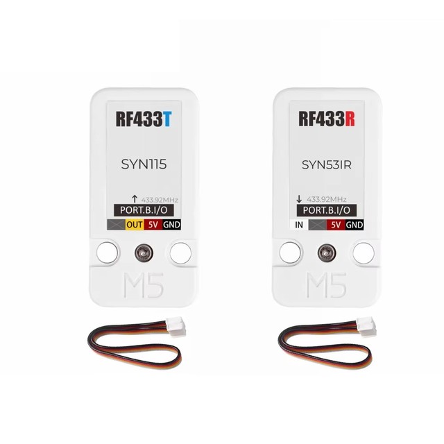 BSSY)M5Stack RF433T Transmitter Wireless Radio Receiver 433.92MHz for IoT Remote Control Application RF433R