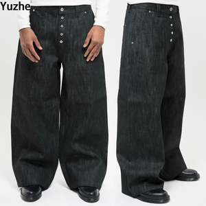 Jeans en denim <span class=keywords><strong>japonais</strong></span> selvedge personnalisés de haute qualité, jeans en denim selvedge rouge, braguette boutonnée, vente en gros, jeans classiques vierges pour hommes - Product Image 1