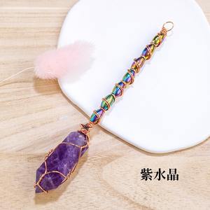 Varita mágica <span class=keywords><strong>de</strong></span> cristal Natural, columna hexagonal <span class=keywords><strong>de</strong></span> doble punta <span class=keywords><strong>de</strong></span> cuarzo, palo mágico, varita mágica para Cosplay, adornos <span class=keywords><strong>de</strong></span> brujería - Product Image 5