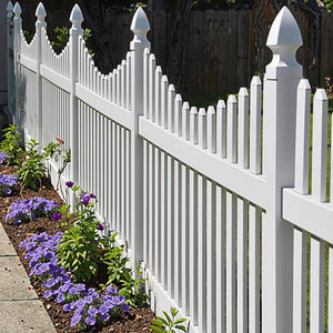 ประตูและแผงรั้วไวนิล-รั้วไม้ PVC สีขาวพร้อมเสารั้วทนทานกลางแจ้ง - Product Image 4