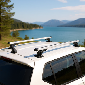 Barra transversal universal de aluminio para portaequipajes de techo, 47.24 pulgadas, negra, capacidad de 165 libras, para portaequipajes de techo de automóvil. - Product Image 2