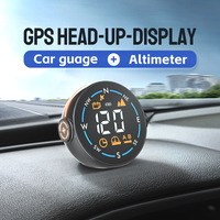 Vente chaude HUD affichage tête haute GPS véhicule compteur d'altitude double mode reconnaissance de geste alimentation USB voiture illimitée