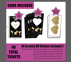 40 Uds despedida de soltera tarjeta de juego para beber fiesta de despedida de soltera boletos de rifa dibujo tarjetas para rascar - Product Image 6