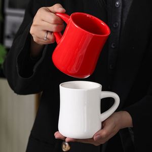 แก้วเซรามิกสีพื้นทรงเอวบาง สไตล์เกาหลี แก้วกาแฟลาเต้ แก้วน้ำนมสำหรับออฟฟิศ - Product Image 1