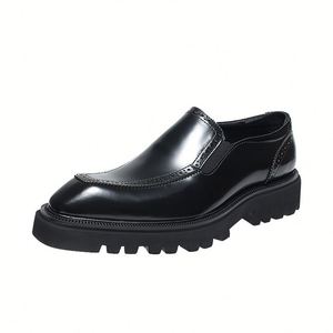 Top Luxury Designer High Quality Black and Brown Color Men's Elevator <b>Height</b> <b>Increasing</b> 7cm Dress <b>Shoes</b> - Product Image 2