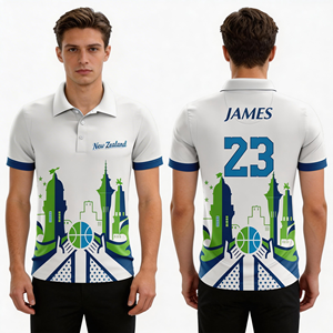 เสื้อโปโลผู้ชายแบบซับลิเมชั่น แขนสั้น คุณภาพสูง ดีไซน์ทันสมัย ส่งเร็ว - Product Image 5