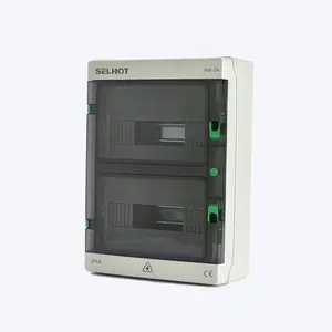 Selhot Ha-24 Ip65 Kunststof Gemonteerd Oppervlak Elektrische 18 Modules Voor Mcb Rccb Rcbo Elektrische Verdeelkast