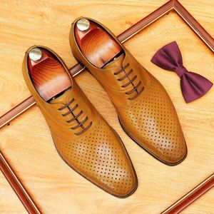 Men's <b>Height</b>-<b>Increasing</b> Business Leather <b>Shoes</b> Breathable British-Style Derby <b>Shoes</b> Men's Casual Business Wedding <b>Shoes</b> - Product Image 1