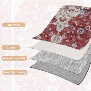 Tapis de Noël Imprimé Doux 100% Polyester Tapis Lavable Antidérapant Ensemble pour Décoration de Maison ou de Bureau en Stock - Product Image 2