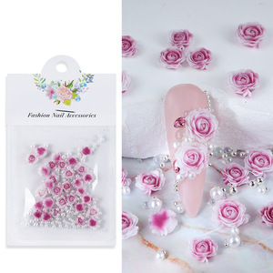Decoraciones de Uñas en Oferta, Flores de Resina 3D, Adornos Acrílicos de Flores para Uñas, para Arte de Uñas de San Valentín - Product Image 1